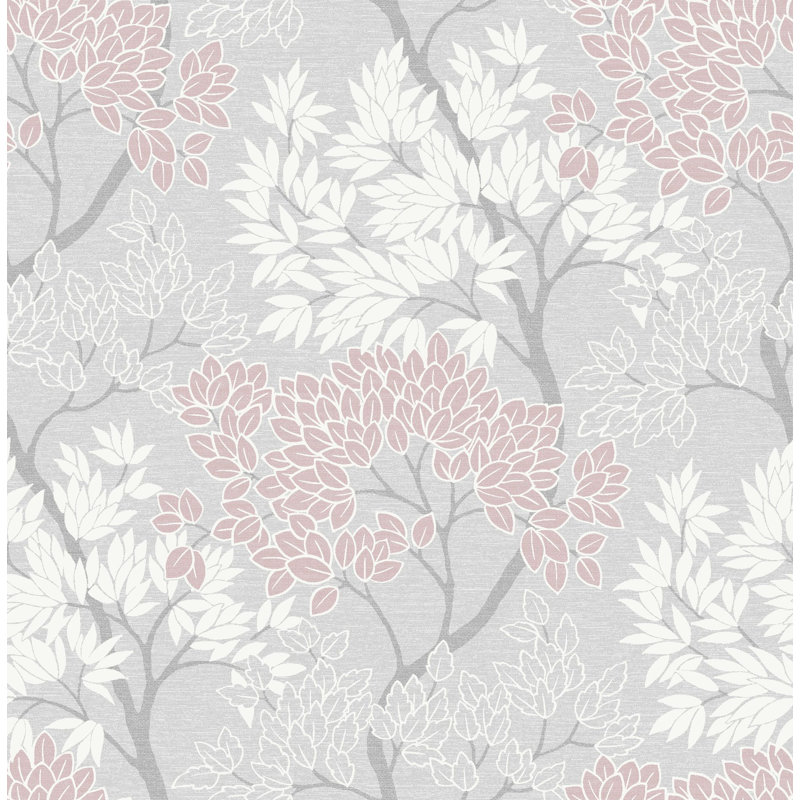 Fresco Lykke Tree Floral Wallpaper, Pink