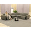 Canapé modulaire inclinable électrique en cuir de 225 po avec siège large 225 po, Bluetooth, console et porte-gobelets, 225 po