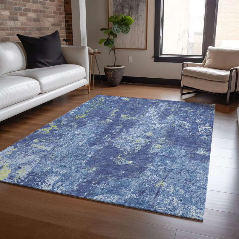 Tapis intérieur / extérieur bleu Veldan, 9 pi x 12 pi