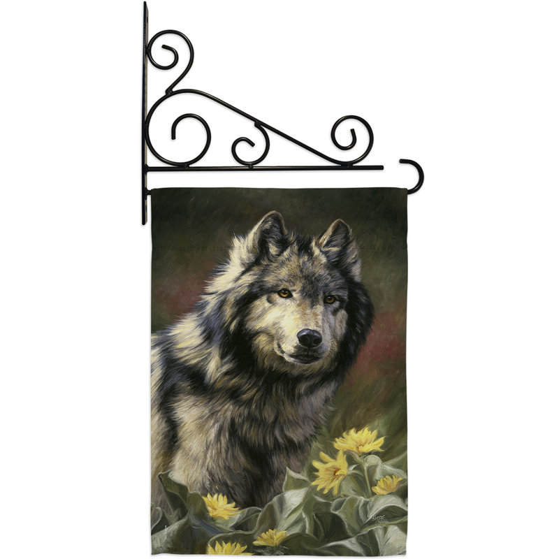 Polyester à 2 faces 19 x 13 po Wild Spirit Ensemble de drapeaux