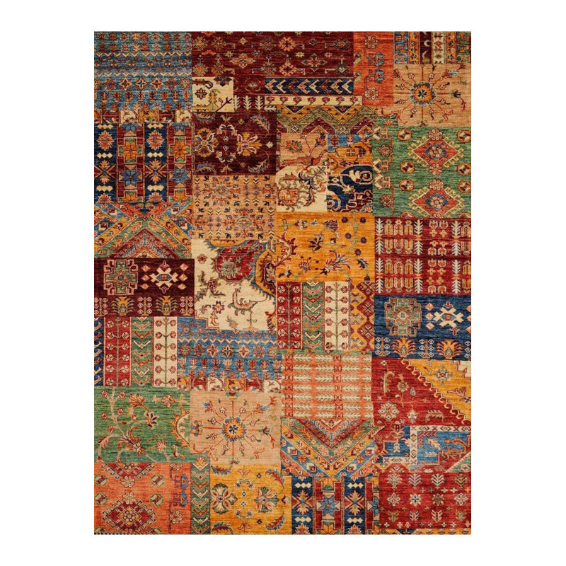 Tapis décoratif multicolore Patchwork Look, Tapis de couloir 2 pi 6 po x 9 pi 10 po