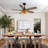 46" Boho Caged Standard Ceiling Fan With Lights and Remote Smart App Control, 6 Wind Speed Quiet DC Motor