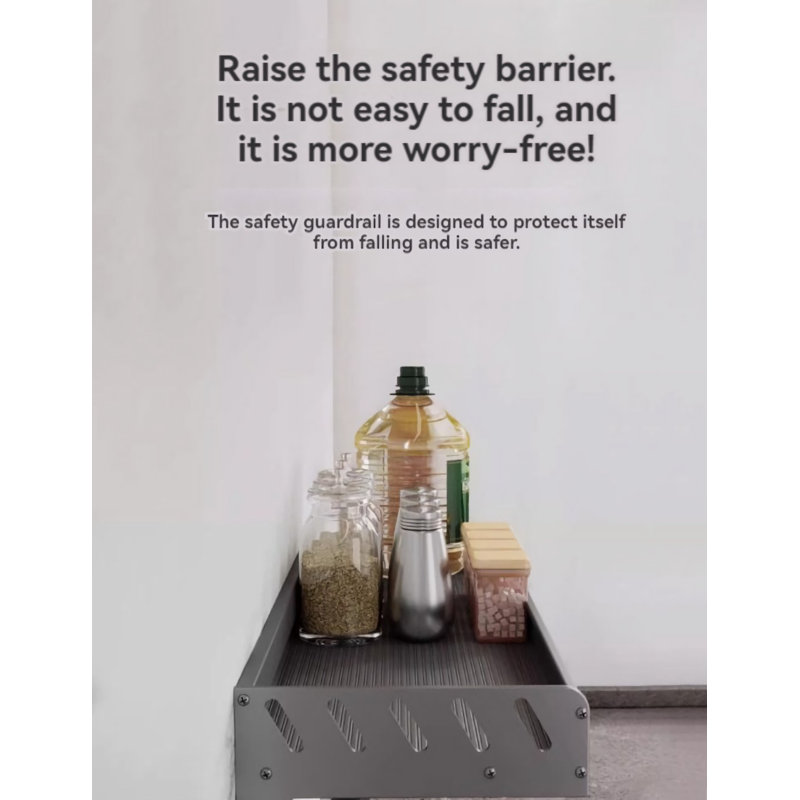 Wall-Mounted Multi-Functional Kitchen Spice Rack - Versatile Condiment And Storage Shelf, 2.16"H x 11.81"W x 7.87"D