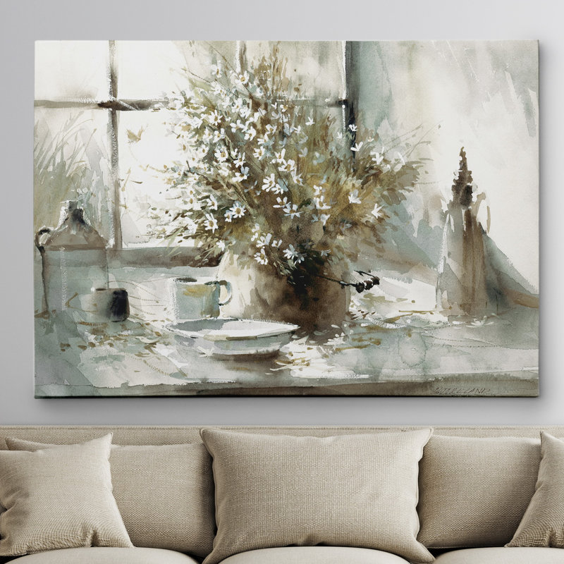 «Daisy Still Life», reproduction d'impression sur toile tendue, H 30 po x l 40 po x P 1,5 po, Toile tendue