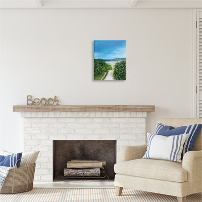 " Sandy Beach Path Scene " by Georgie Harrison Painting Print