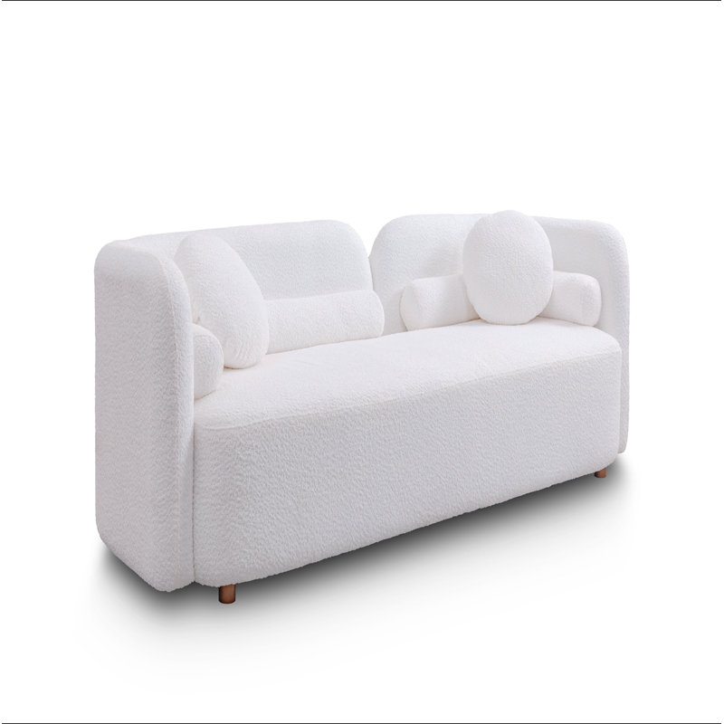 Canapé de luxe moderne et luxueux pour salon, canapé rembourré Boucle pour bureau personnel, 3 places
