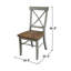 Ensemble de salle à manger extensible en bois massif Chapital-266965551-147720370