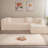 105.5'' Minimalist Modular Sectional Sofa With Chaise For Versatile Living Spaces-249349390