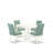 5 Piece Dinette Table Set consists A Kitchen Table and 4 Beige Red Polyester Fabric Padded Chairs with Stylish Back- Linen White Finish-2922339-1932214-39344689