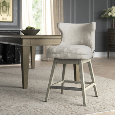 Garnell Nail Head Swivel Counter Stool