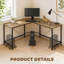 L-Shaped Steel Computer Desk