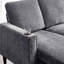 Canapé modulaire en L à 3 places en chenille avec canapé et rangement Modern Modern Design Chenille-1374167058