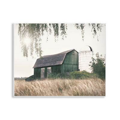 Green Rustic Barn Wall Plaque Art by Lori Deiter