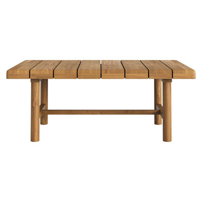 Eleni 41-Inch Outdoor Teak Wood Coffee Table in Natural