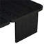 Modern Rectangular Coffee Table, Modular Splicing Design, Classic Black MDF, 41.7 Inches