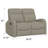 Beige Manual Reclining Loveseat