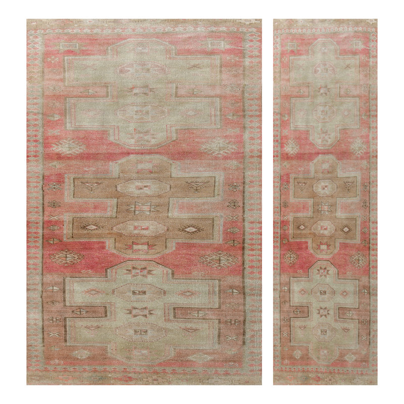 Vintage-Inspired Floral Design Printed Soft Non-Woven Rug for Indoor Home Decor, Runner 2'8" x 6'7"