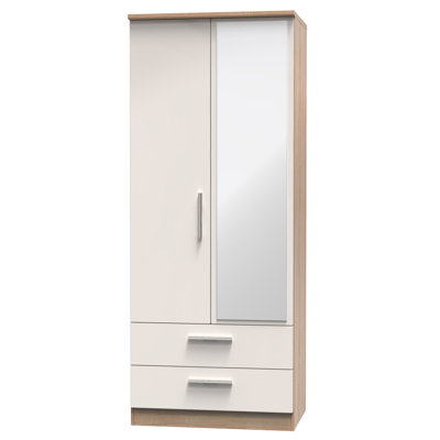 Borgeson 2 Door 2 Drawer Mirrored Robe