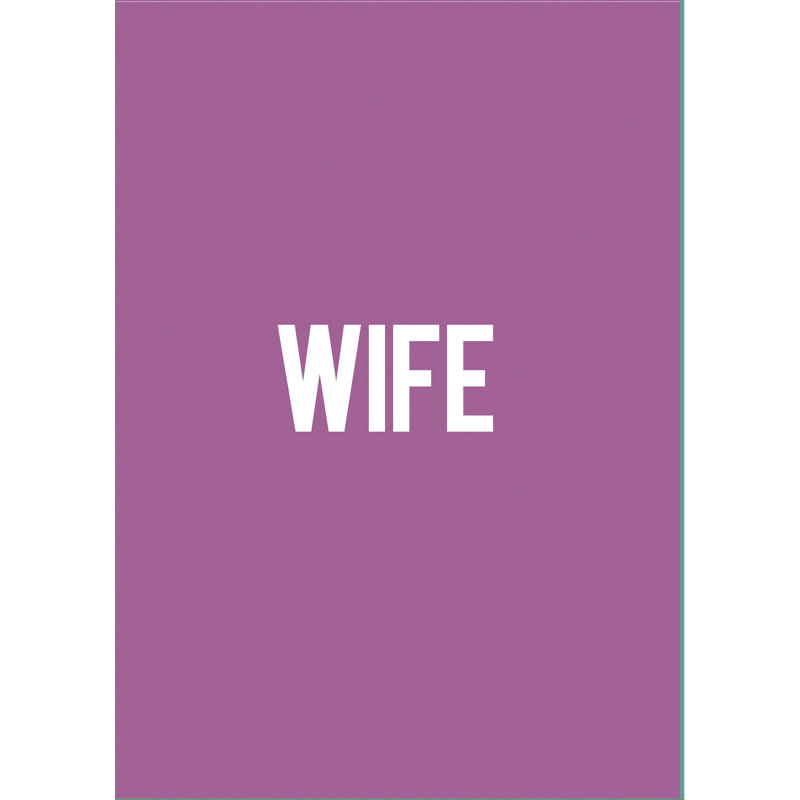 Plain and Simple 'Wife' Typography
