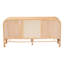 Armoire de rangement bohémienne en rotin naturel à 2 portes