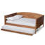 Lit de jour double gigogne Red Barrel Studio® de style Mid-Century - couleur noyer cendré