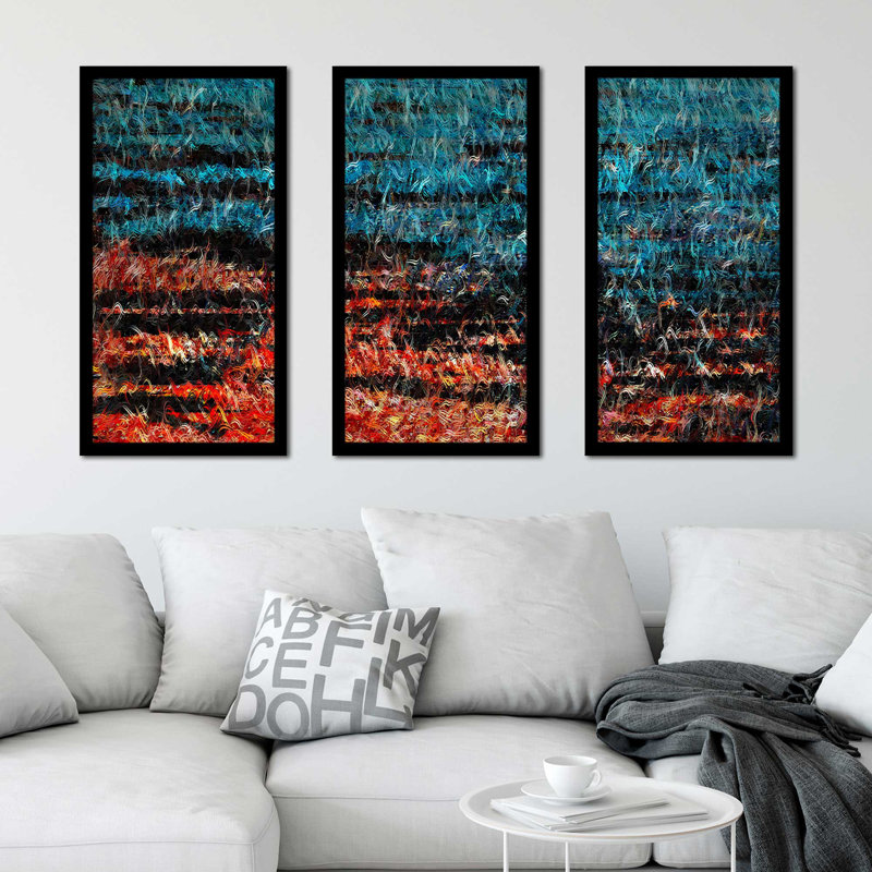 " Luke 3:16 Holy Spirit And Fire " by Mark Lawrence 3 - Pieces, 33.5" H x 52.5" W x 1" D