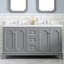 Bernardo Queen 72" Sink Carrara Quartz Countertop Bath Vanity with Faucet-358067044-358067046-427753923
