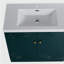 Lavabo de salle de bain sur pied 36 po en résine blanche et 2 portes d'armoire à fermeture en douceur-120102361-120102365