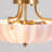Alcrossagh 13" 3-Light Semi-Flush Mount, Antique Brass, Pink Opal Glass-1105739777