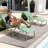 Cllgone Outdoor Metal Chaise Lounge Set with Table-1471513727-1471513699