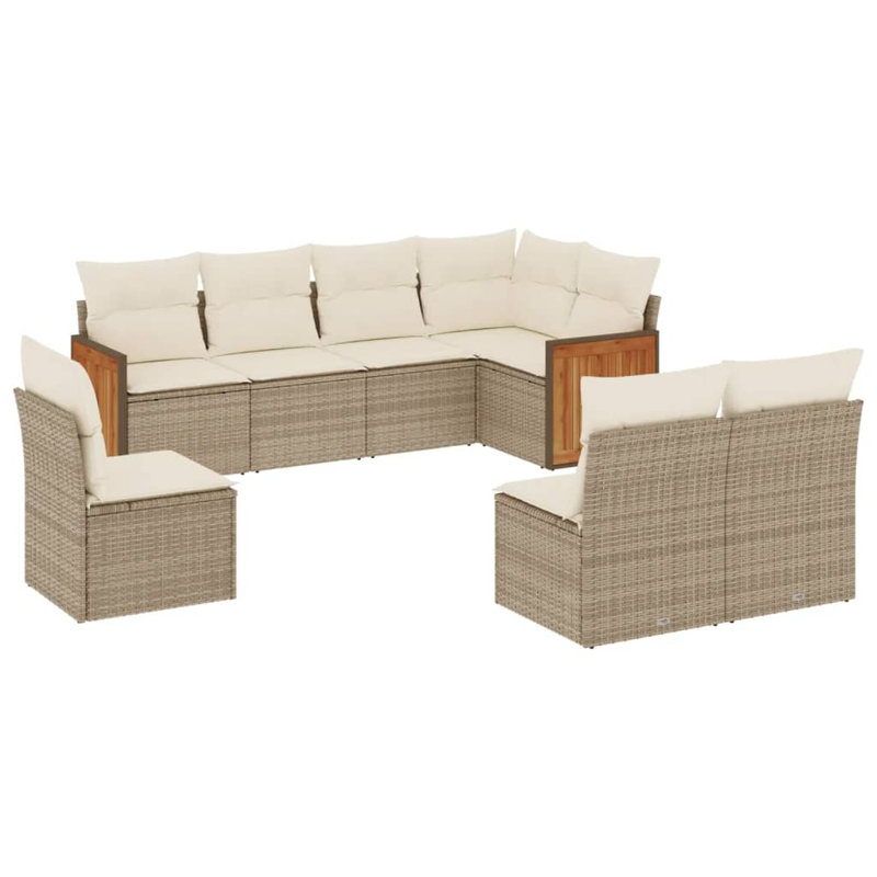 Ensemble de canapé de jardin Vidaxl beige