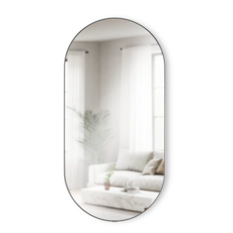 HUBBA PILL MIRROR 157x45 TITANIUM, Titanium, 91 cm H x 45 cm W