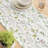 Table Runner, 100% Cotton, 16X108", Botanical Stripe-1074655625