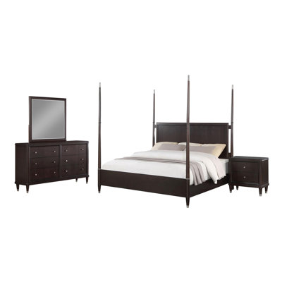 Podolski Brown 4-Piece Poster Bedroom Set