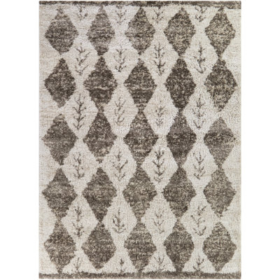 Lamar Cream Moroccan Diamond Area Rug