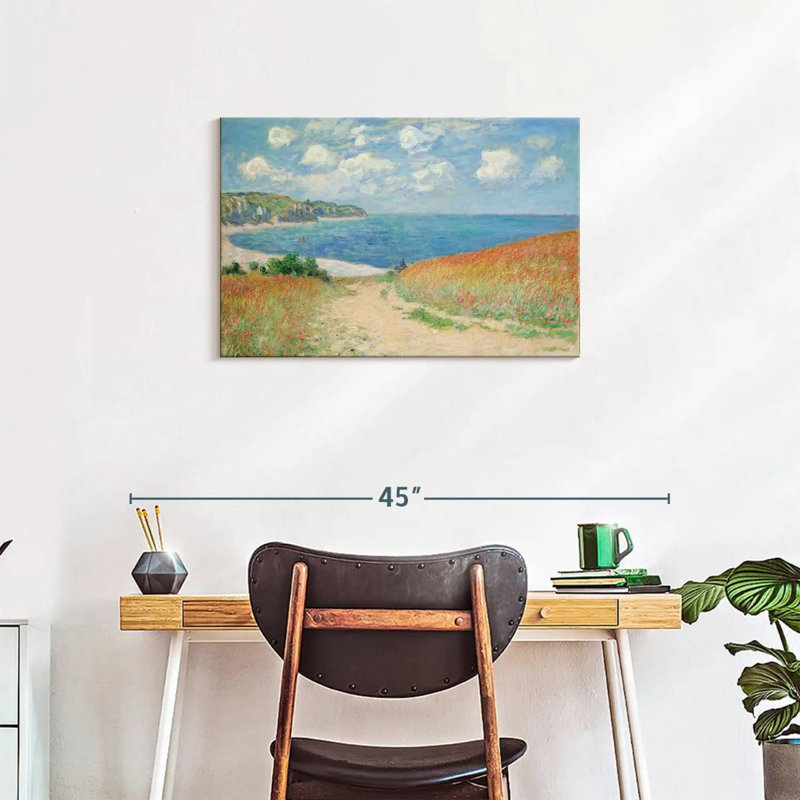 Ravi Path In Wheat Fields At Pourville, 20" H x 30" W