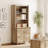 Scarlett 72.1"H X 33.9"W Bookcase With 3 Drawers, Tall Book Case Shelf With 3-Tier Open Book Shelfs, Large Wood Bookcases Farmhouse Bookshelves For Living Room Bedroom Home Office Kitchen-805032003