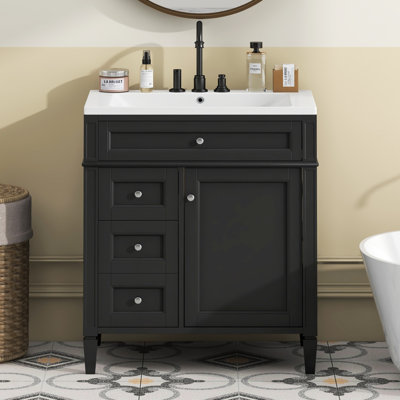 Meuble-lavabo simple 30 po avec lavabo supérieur