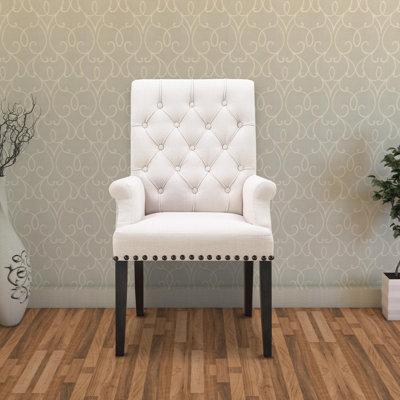 Fauteuil rembourré et capitonné avec Millville