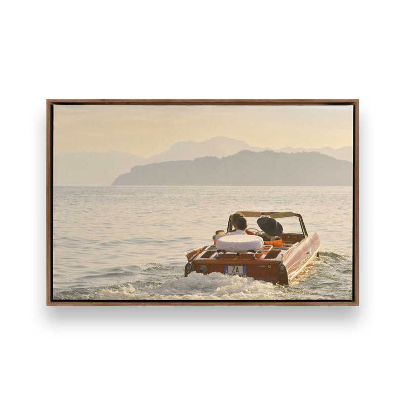 «Dolce Drift», reproduction sur toile, 12 po x 18 po, Cadre flottant en noyer