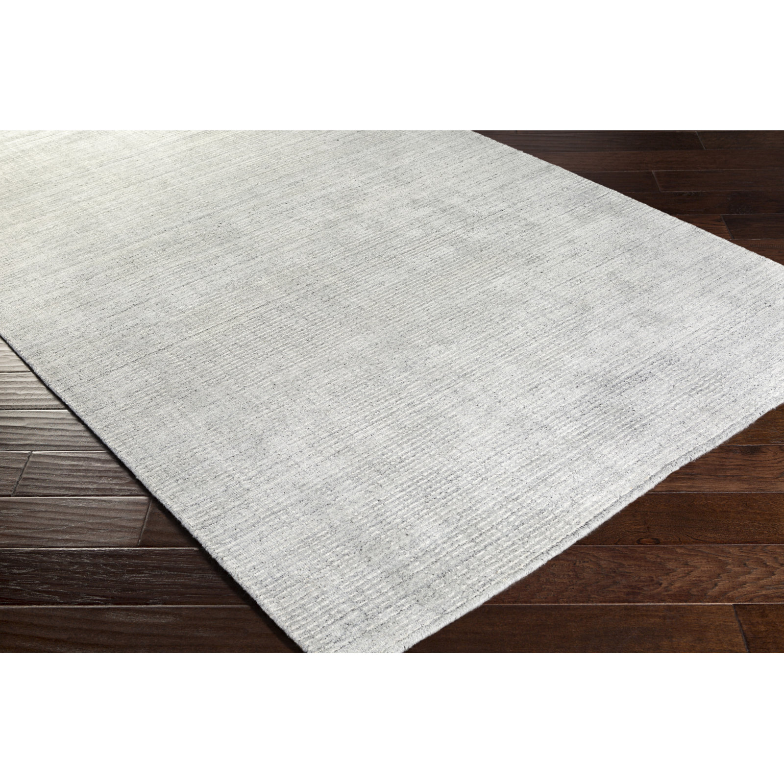 Lilah Light Gray Hand-Knotted Rug, Rectangle 10' x 14'