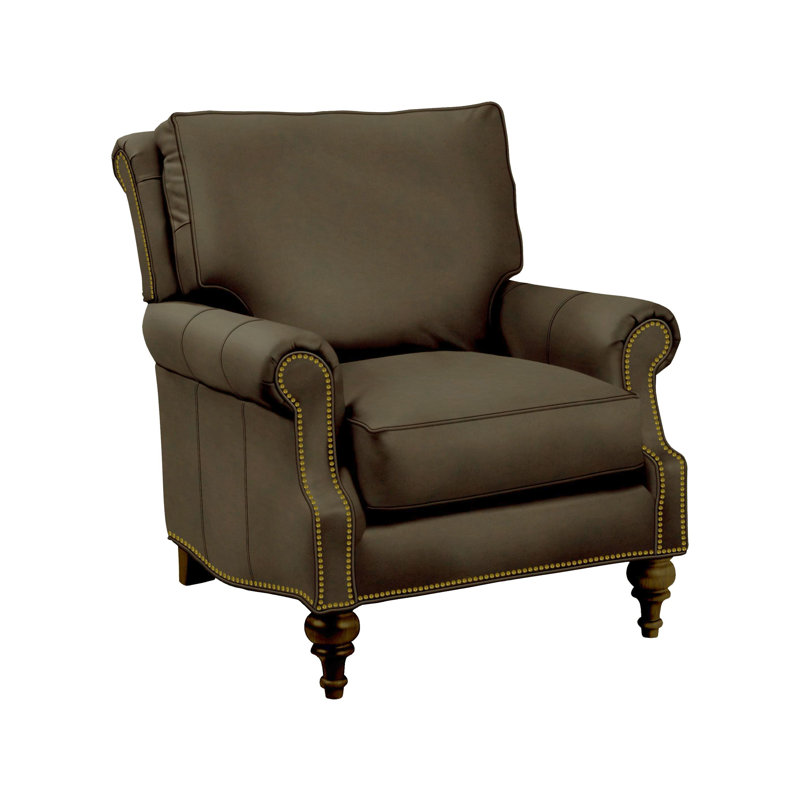 Fauteuil Tande, Cuir véritable brun