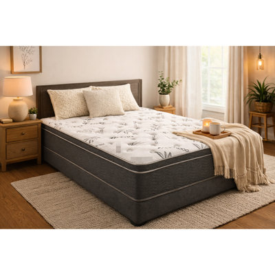 Matelas de 10 po, housse, circulation d'air, ressorts enveloppés, réduction du bruit, mouvement du corps Matelas de 10 po avec housse pour améliorer la circulation de l'air et ressorts pour une isolation de confort réglable, 54 x 75 x 10