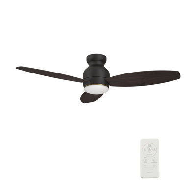 Ventilateur de plafond encastré à DEL à 3 pales de 52 po avec télécommande et ensemble d'éclairage inclus Trendsetter