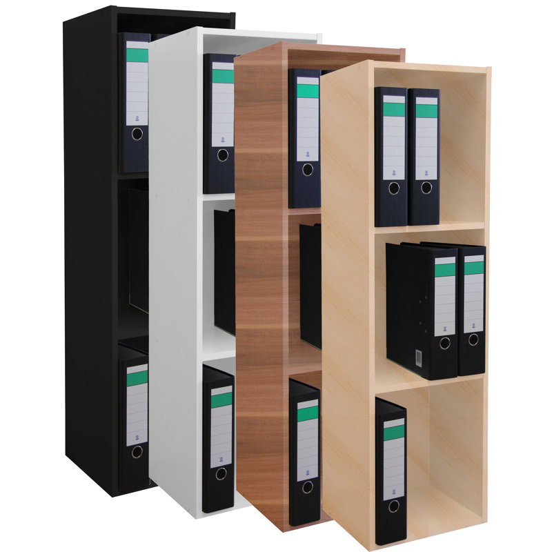 Weeks 115cm H x 34cm W Wood Standard Bookcase, Black