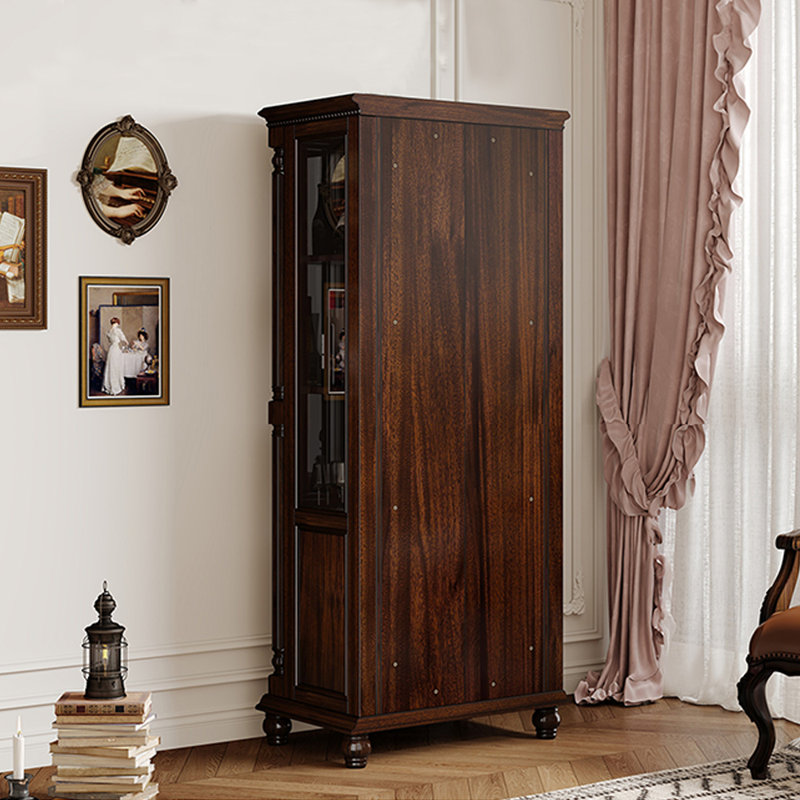Bibliothèque de luxe américaine entièrement fermée, (3 tablettes) H 76,77 po x l 41,73 po x P 16,34 po