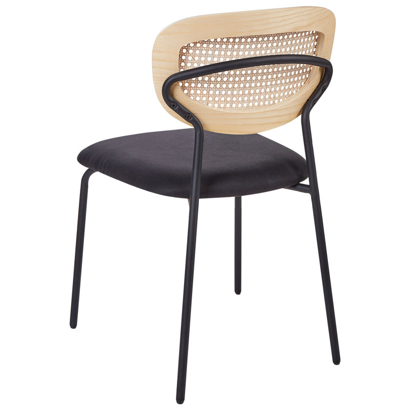 Altonette 19.29cm H Polyester Upholstered Full Back Side Chair, Black