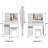 Luxurious Makeup Vanity Desk with LED Lighted Mirror, Spacious Drawer, and Comfortable Stool for Ultimate Beauty Routine-1176433649