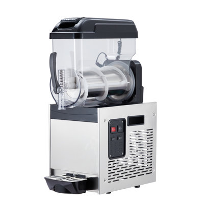 500W 12L Single Tank Commercial Slushy Machine, All-Copper Fast Cooling Compressor, Digital Dual-Mode Control, LED PC Tank with Detachable Stirrer & Drip Tray