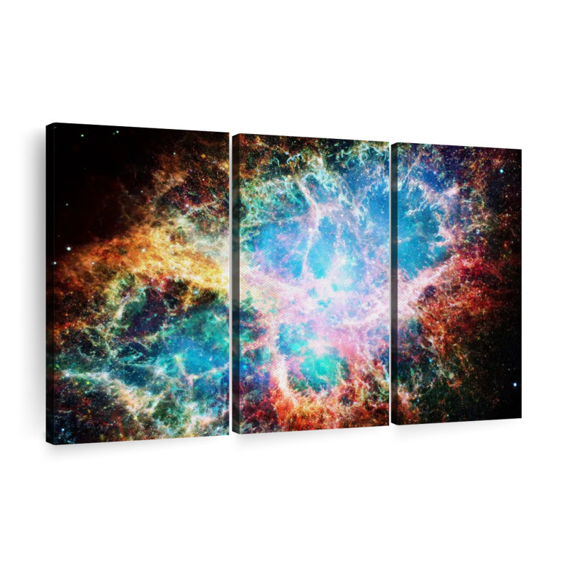 " Ethereal Nebula " 3 - Pieces, 36" H x 57" W